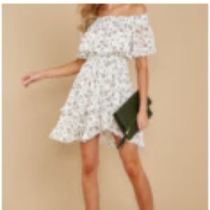 Some Say Love White Floral Print Dress - Small, White